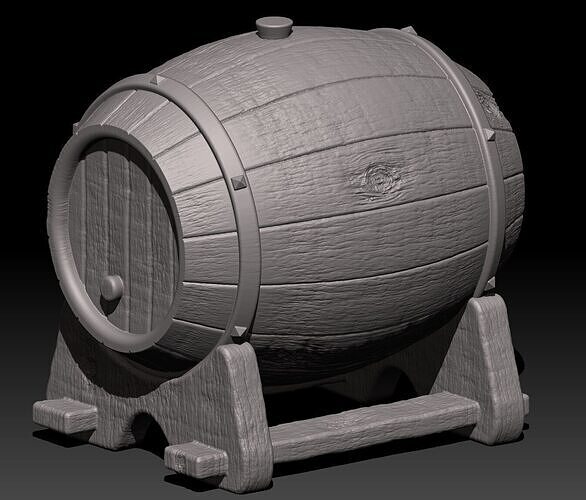 Barill and support 3D print model