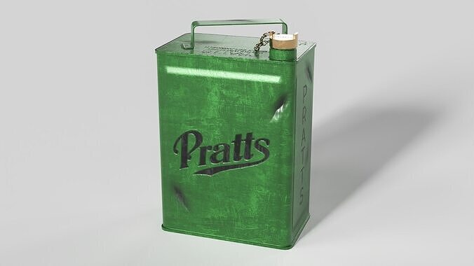  Vintage Pratts Petrol Gas Fuel Can Low-poly 3D model