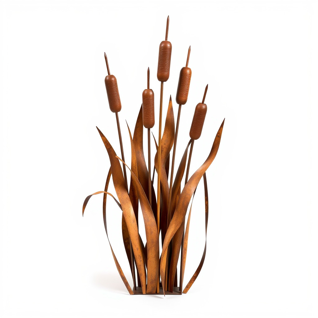 Metal Cattail Sculpture Model Pack Low-poly 3D model_2