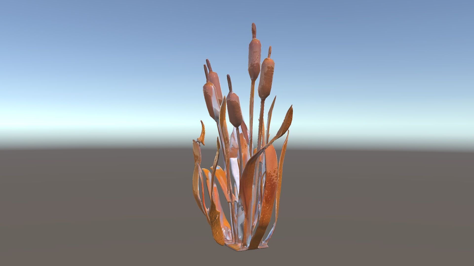 Metal Cattail Sculpture Model Pack Low-poly 3D model_33