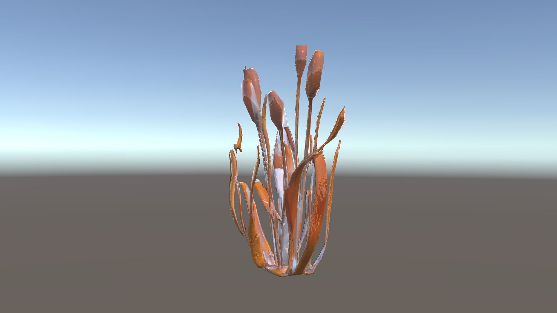 Metal Cattail Sculpture Model Pack Low-poly 3D model_34