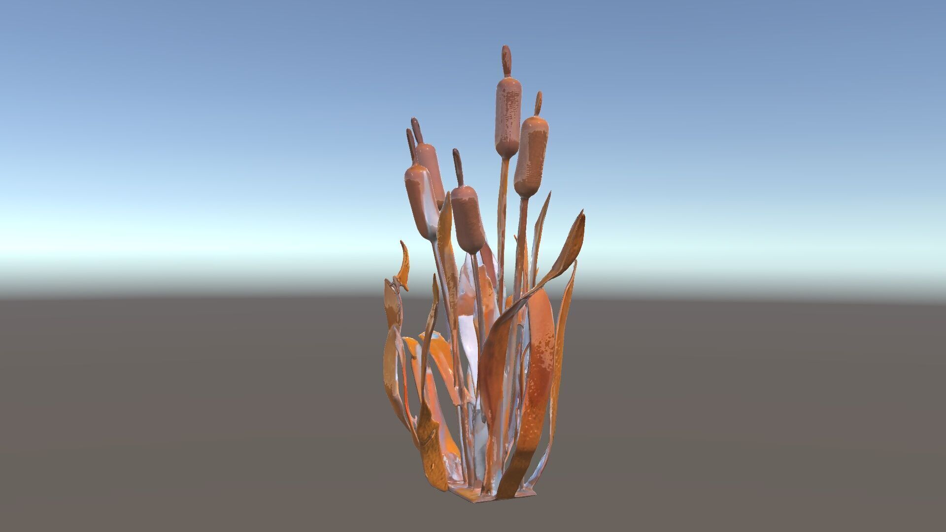 Metal Cattail Sculpture Model Pack Low-poly 3D model_5