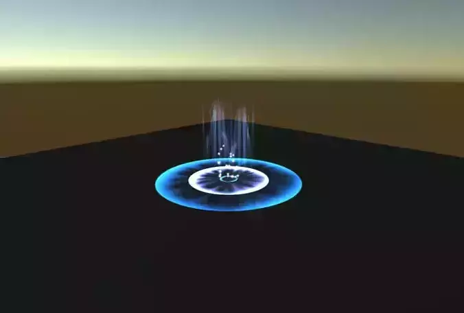Shield Buff Particle Spell Low-poly 3D model