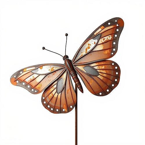Butterfly Metal Art Model Pack Low-poly 3D model