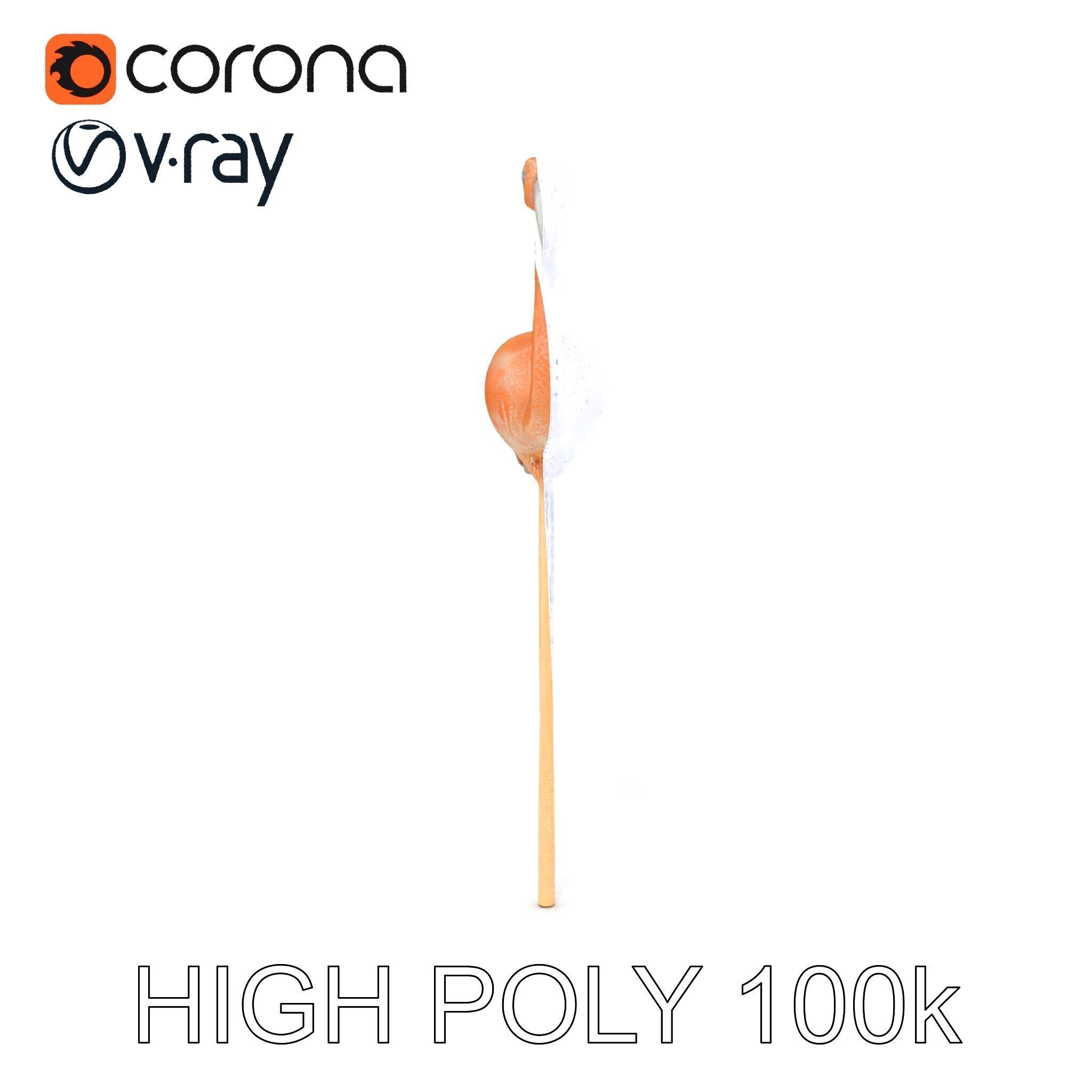 Elegant Flamingo Sculpture Model Pack for Decoration Low-poly 3D model_31