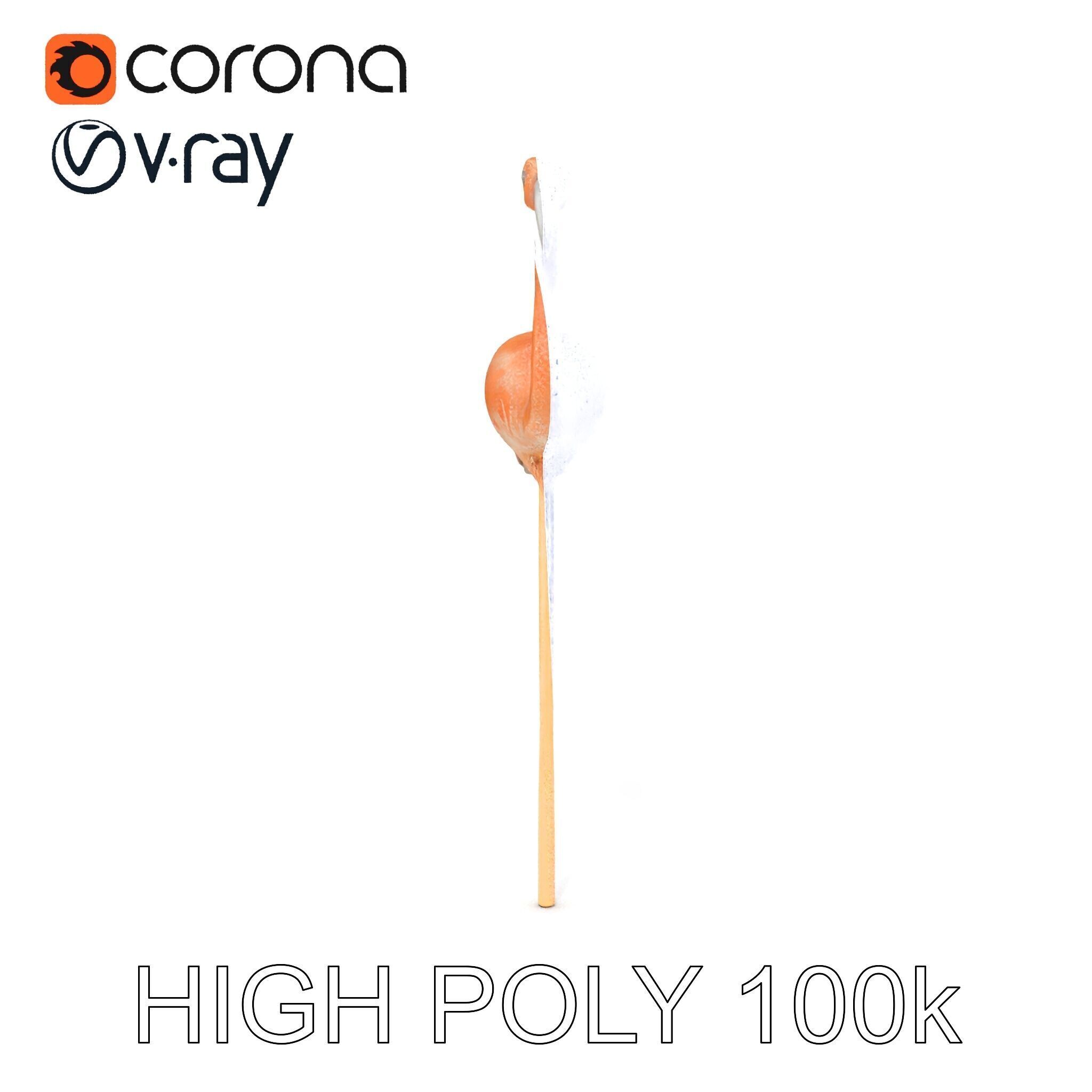 Elegant Flamingo Sculpture Model Pack for Decoration Low-poly 3D model_35