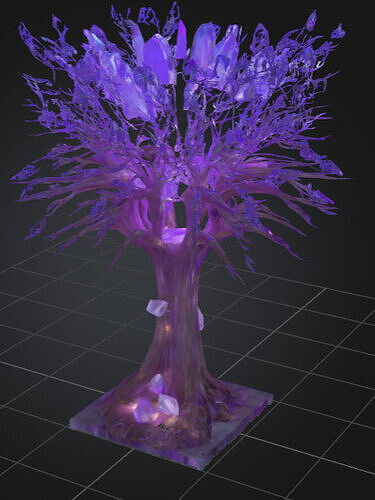 Crystal Tree Low-poly 3D model