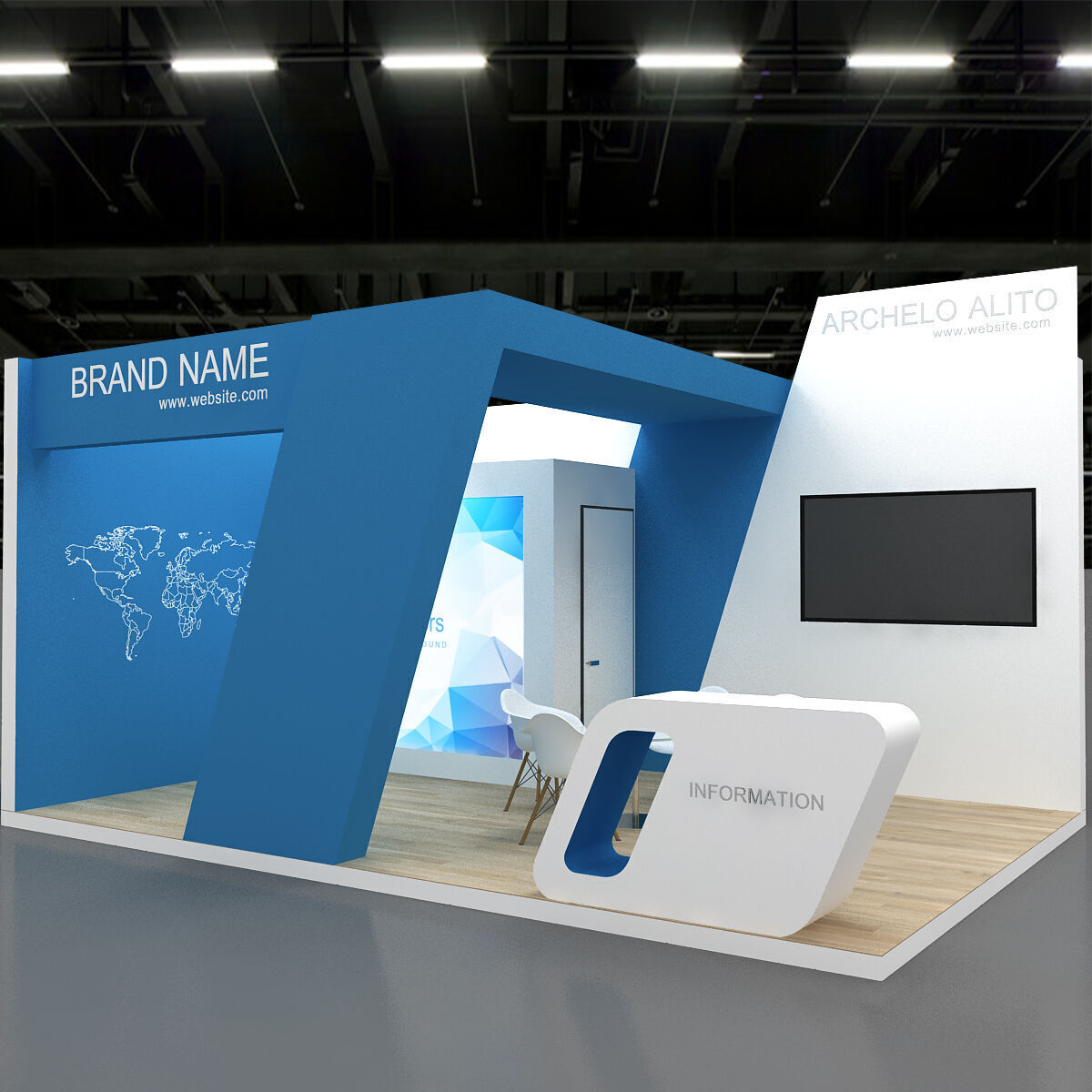 3d exhibition 3D model_7