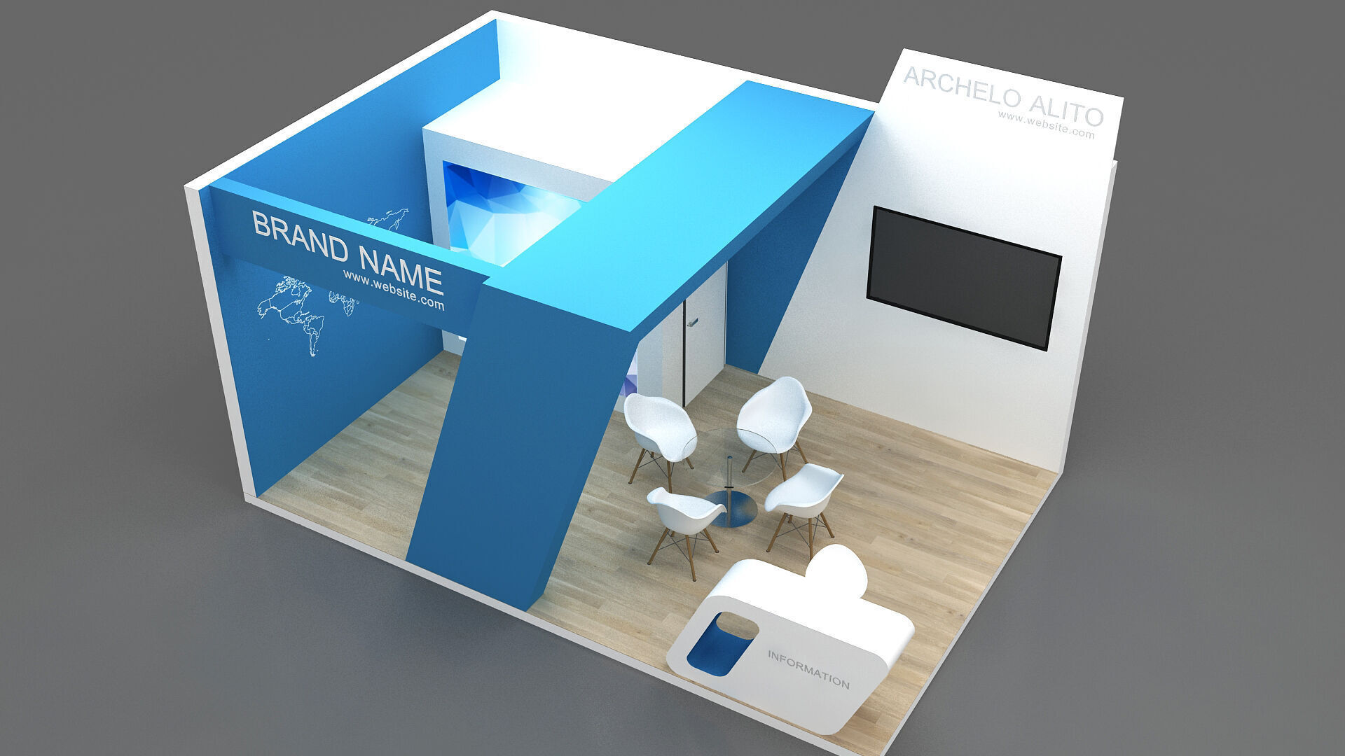 3d exhibition 3D model_4