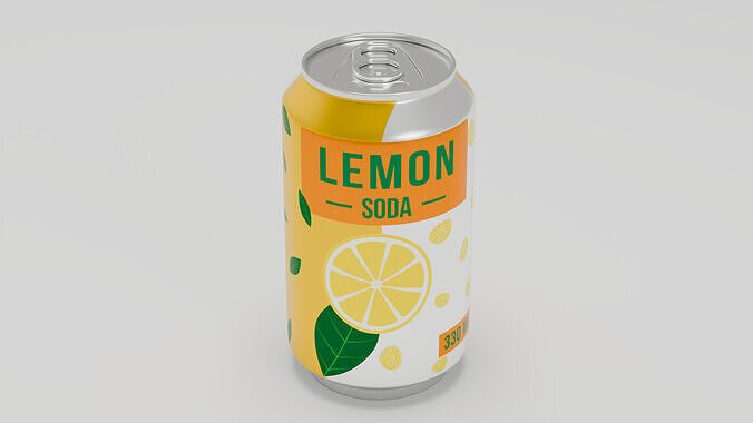 Aluminum soda can 330 ml 3D model
