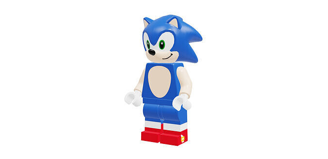 3D print minifigure - Sonic the hedgehog 3D print model