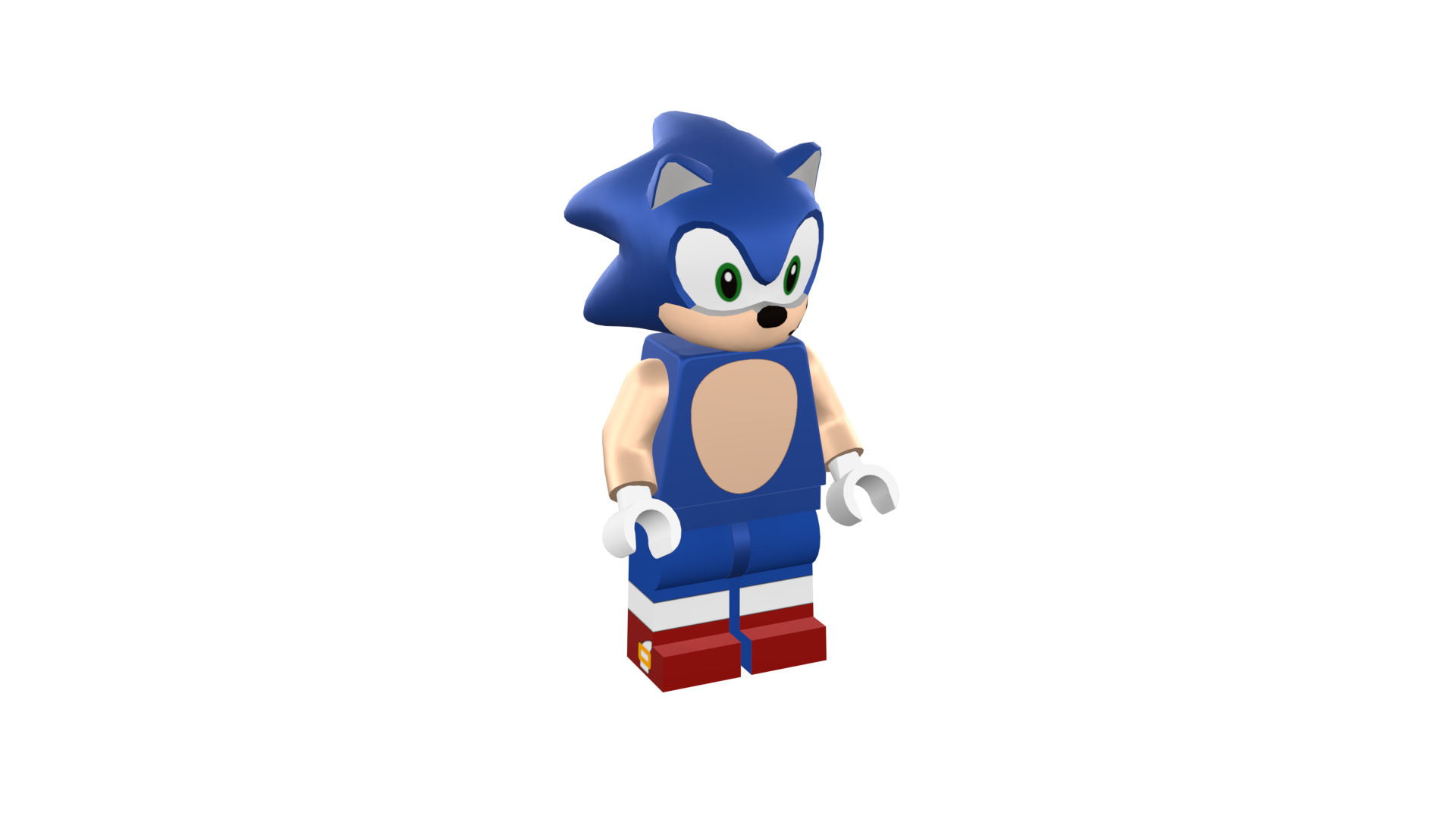 3D print minifigure - Sonic the hedgehog 3D print model_9
