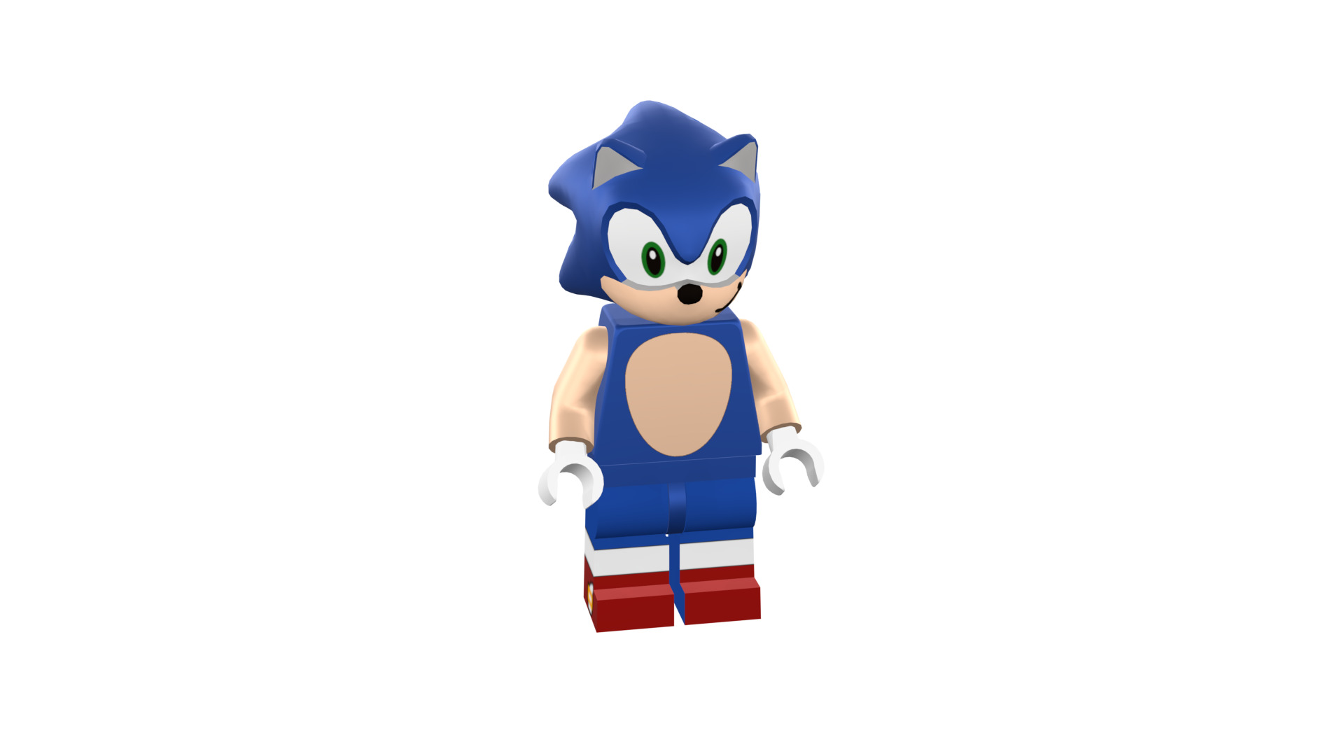 3D print minifigure - Sonic the hedgehog 3D print model_49