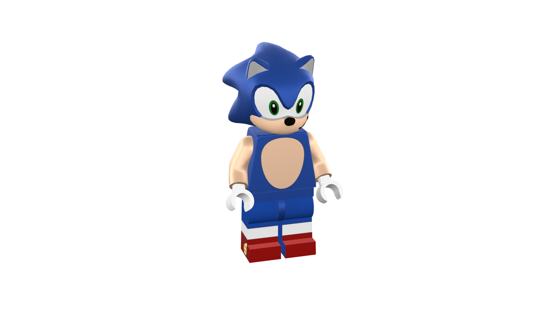 3D print minifigure - Sonic the hedgehog 3D print model_8