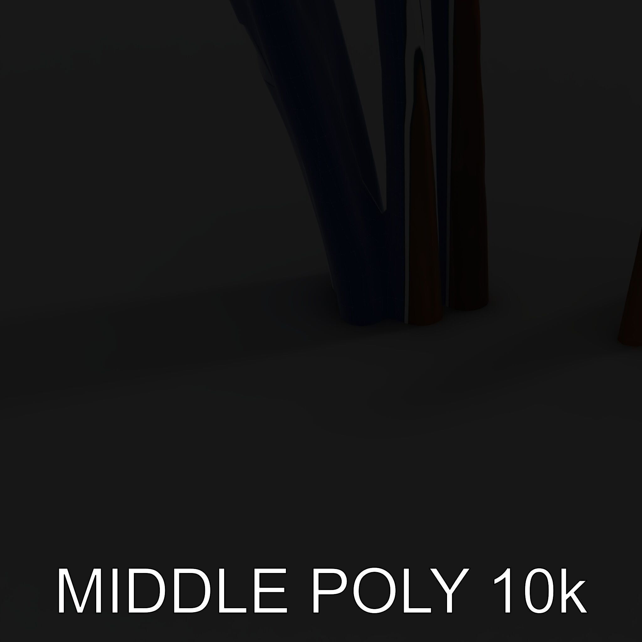 Decorative Cattail Sculpture Model Pack Low-poly 3D model_22