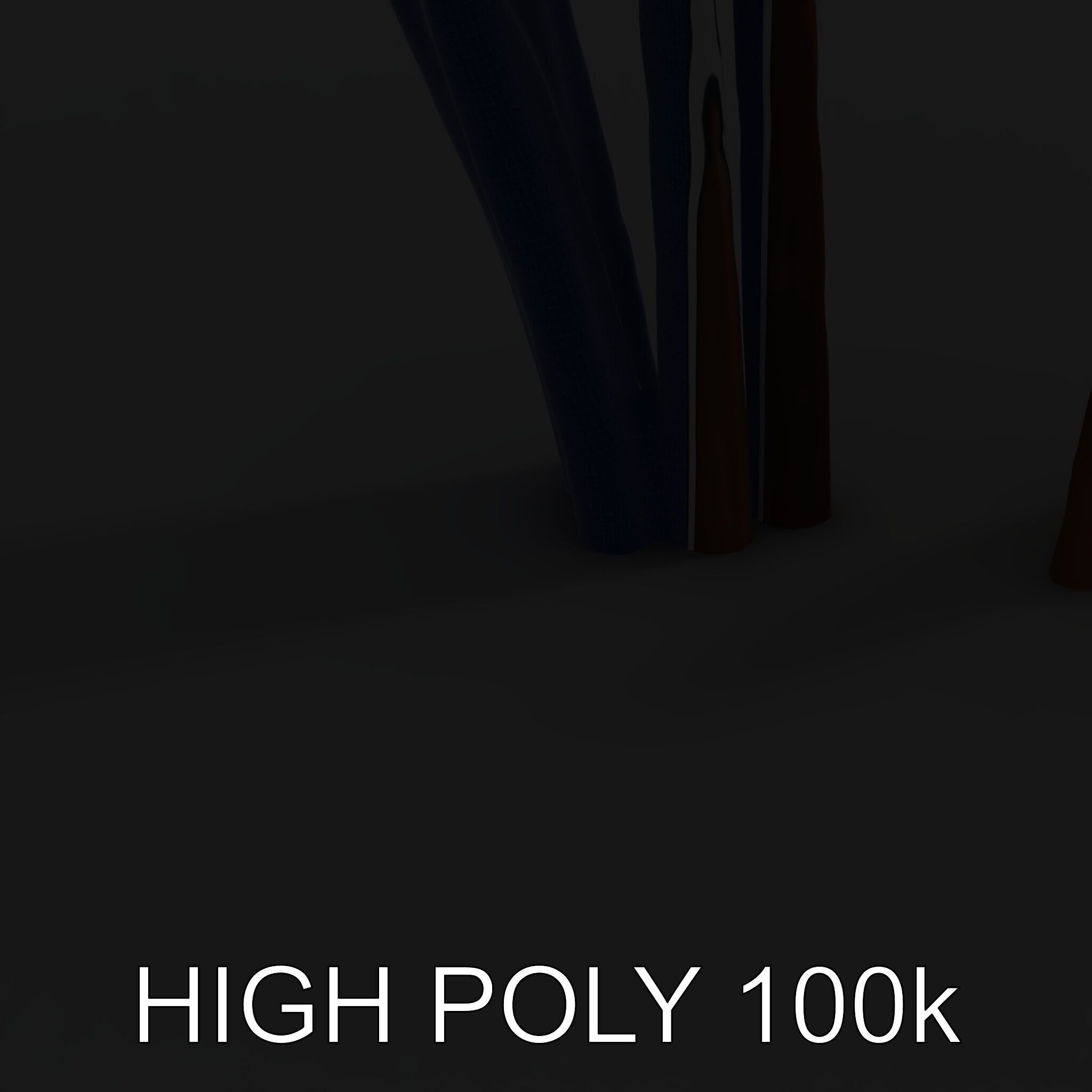 Decorative Cattail Sculpture Model Pack Low-poly 3D model_21