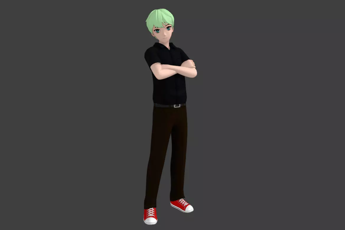 Anime Male Rig - Randy 3D model_0