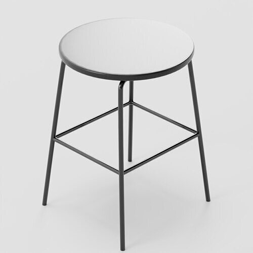 Modern Black Bar Stool 3D model