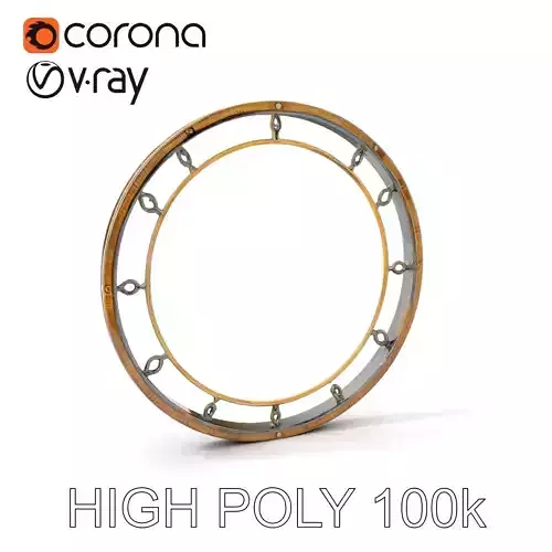 Circular Rustic Metal Frame Model Pack