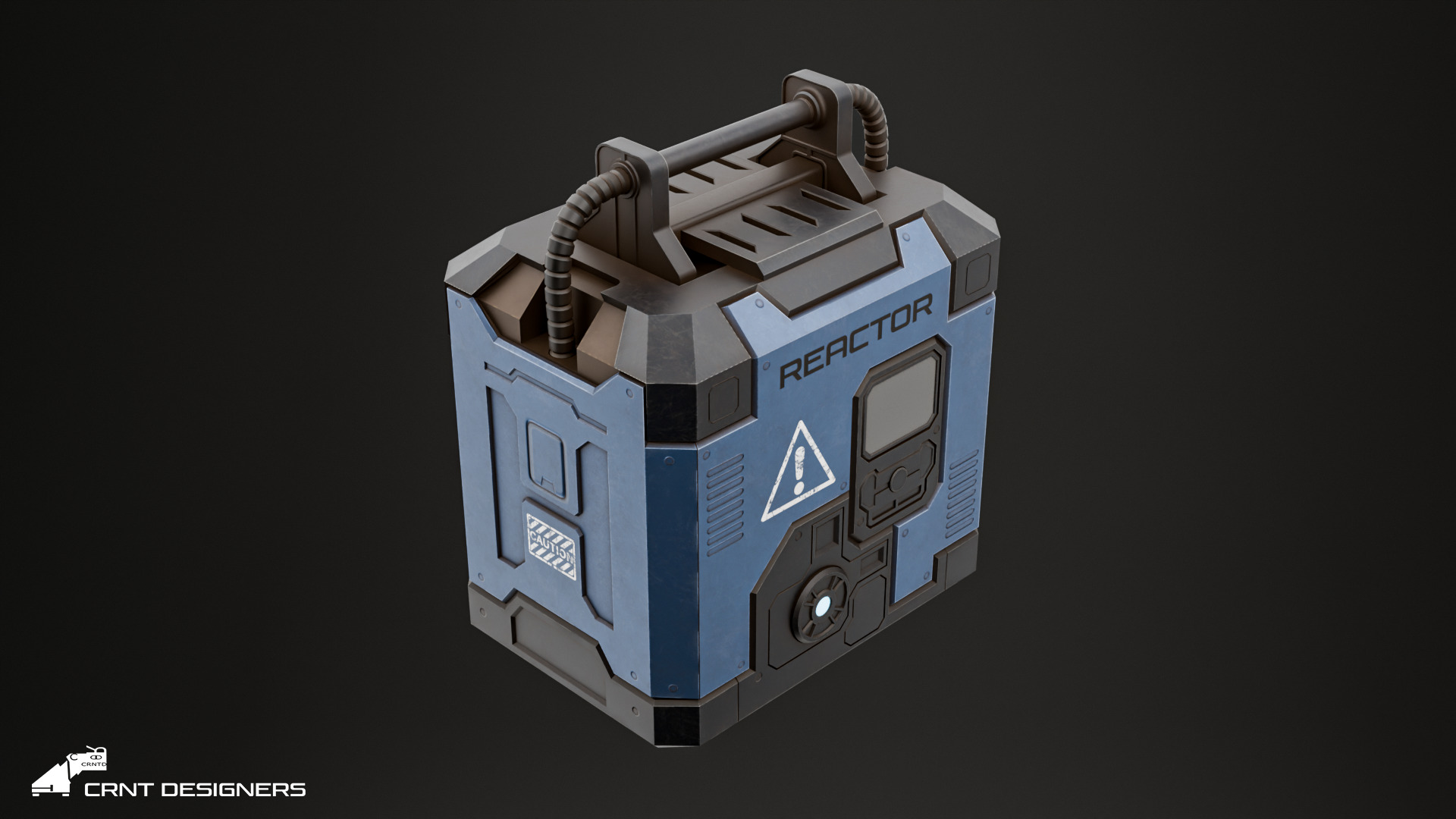 Sci-Fi Reactor - Sci-Fi Generator Low-poly 3D model_10