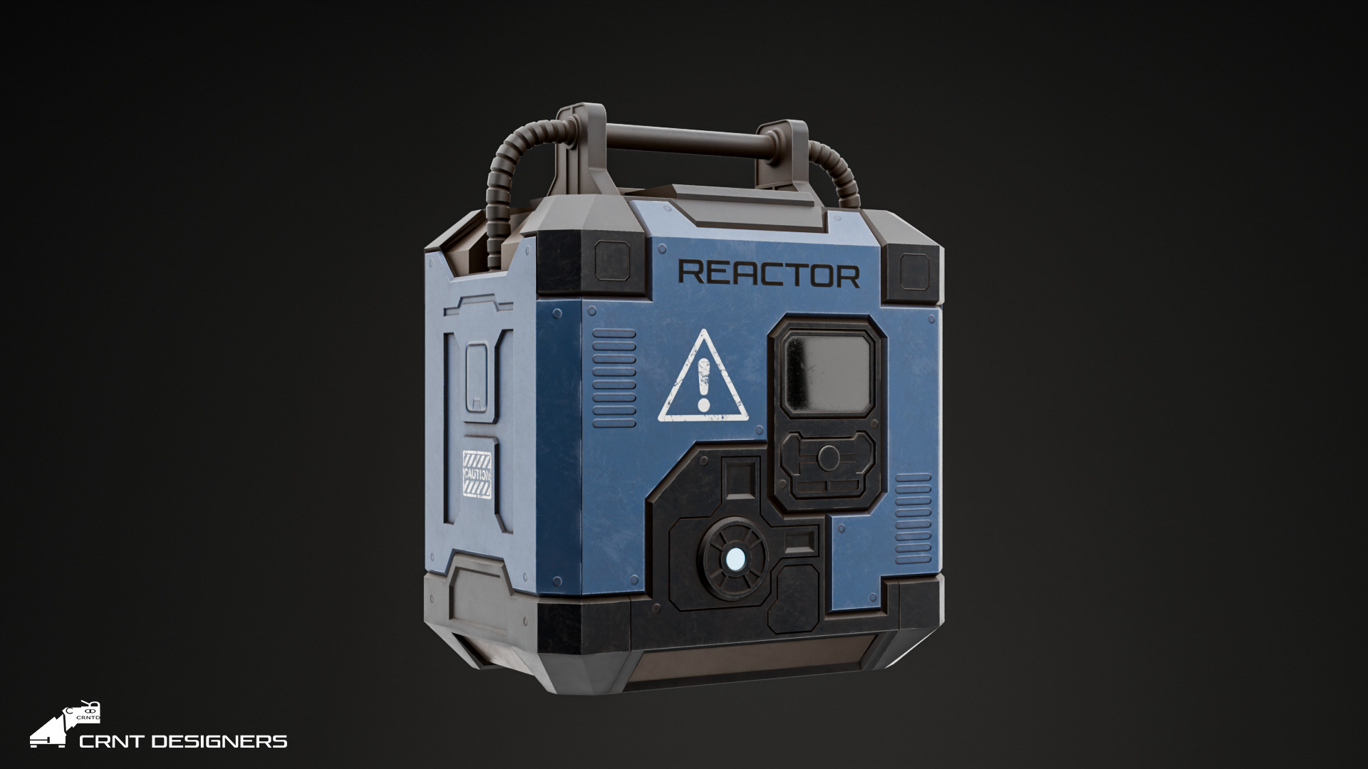 Sci-Fi Reactor - Sci-Fi Generator Low-poly 3D model_3