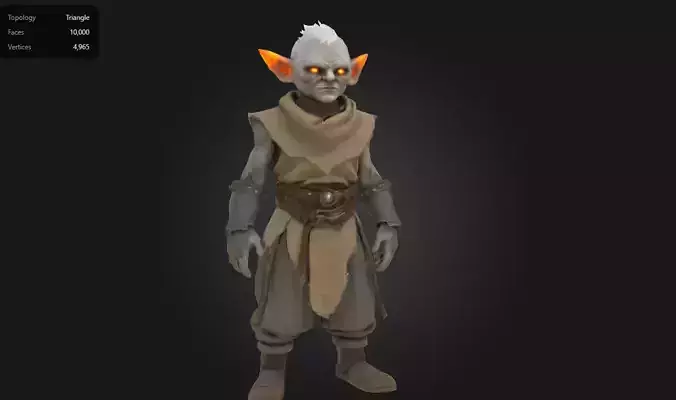  Evil Goblin with Glowing Eyes