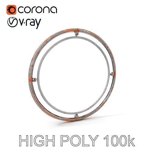 Rustic Metal Ring Structure Model Pack Low-poly 3D model