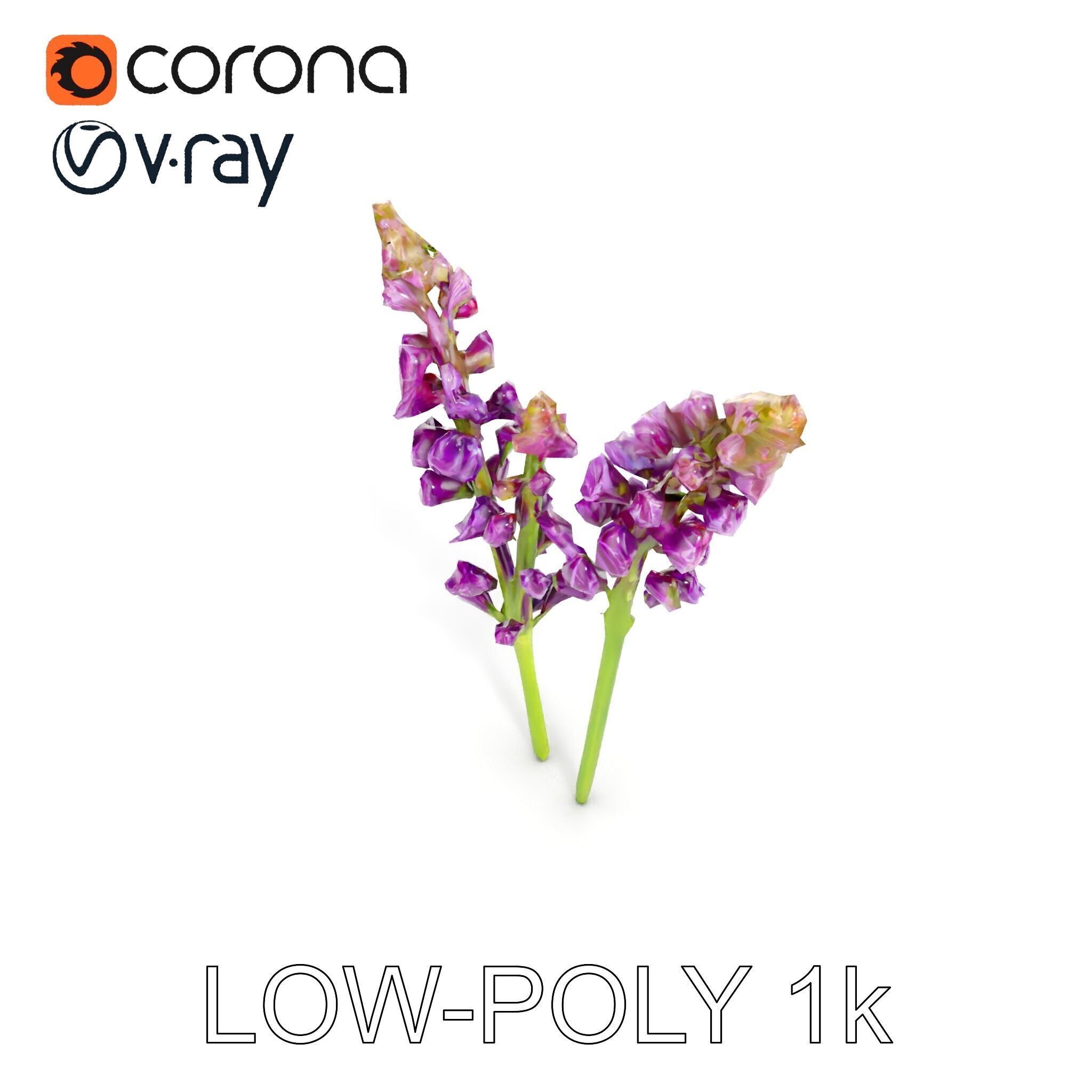 Lavender Flower Model Pack for D Environments Low-poly 3D model_18