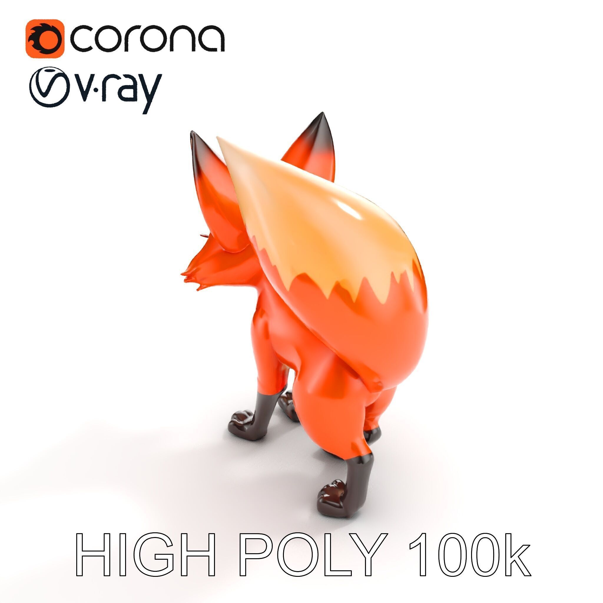 Cartoon Fox Character Model Pack Low-poly 3D model_25