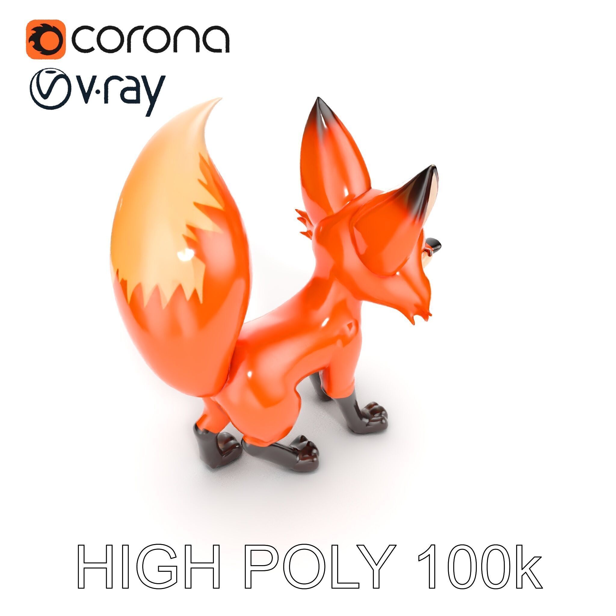 Cartoon Fox Character Model Pack Low-poly 3D model_22