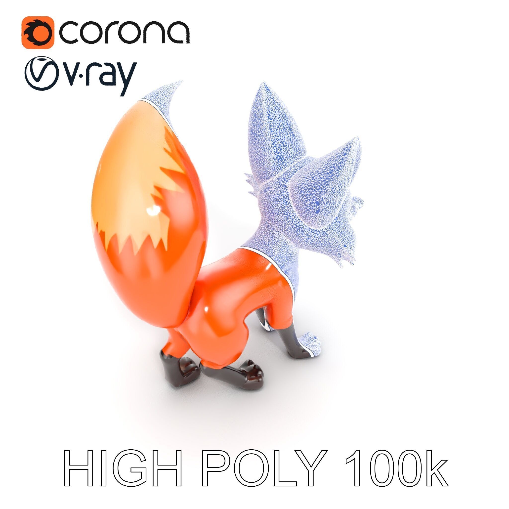 Cartoon Fox Character Model Pack Low-poly 3D model_16