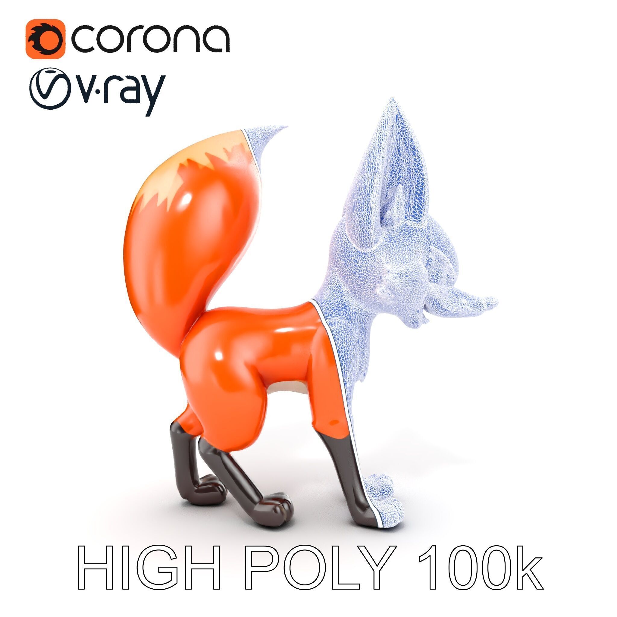 Cartoon Fox Character Model Pack Low-poly 3D model_31