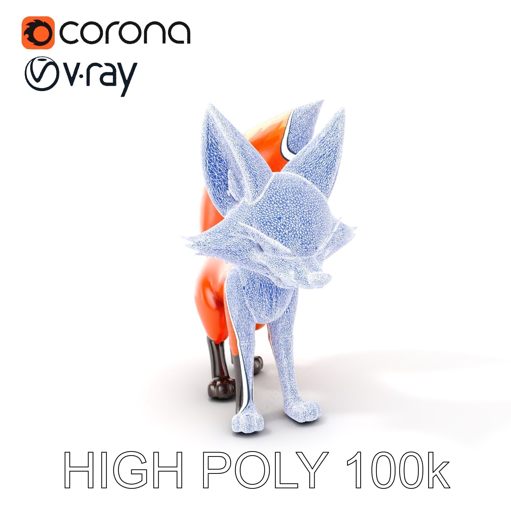 Cartoon Fox Character Model Pack Low-poly 3D model_28