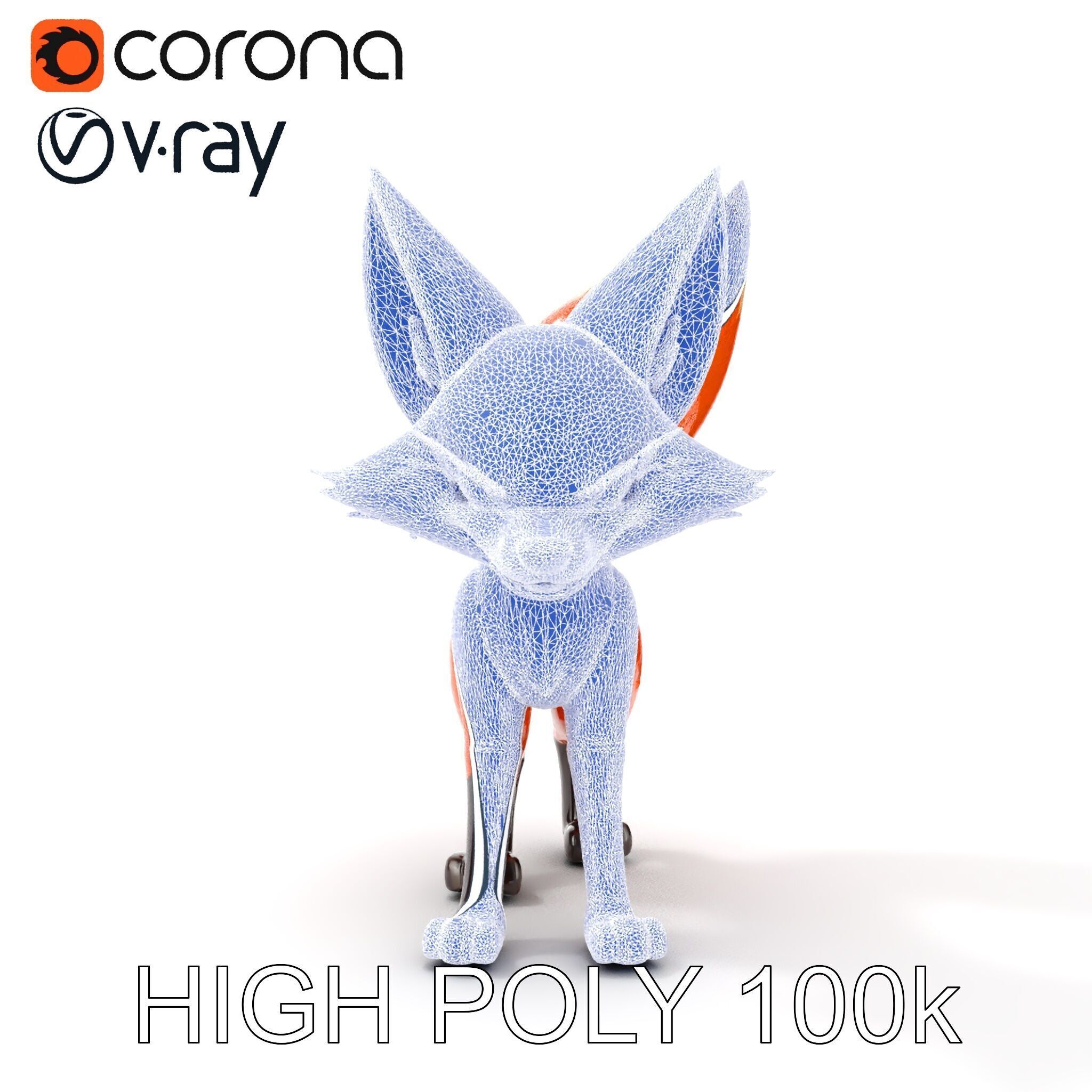 Cartoon Fox Character Model Pack Low-poly 3D model_27