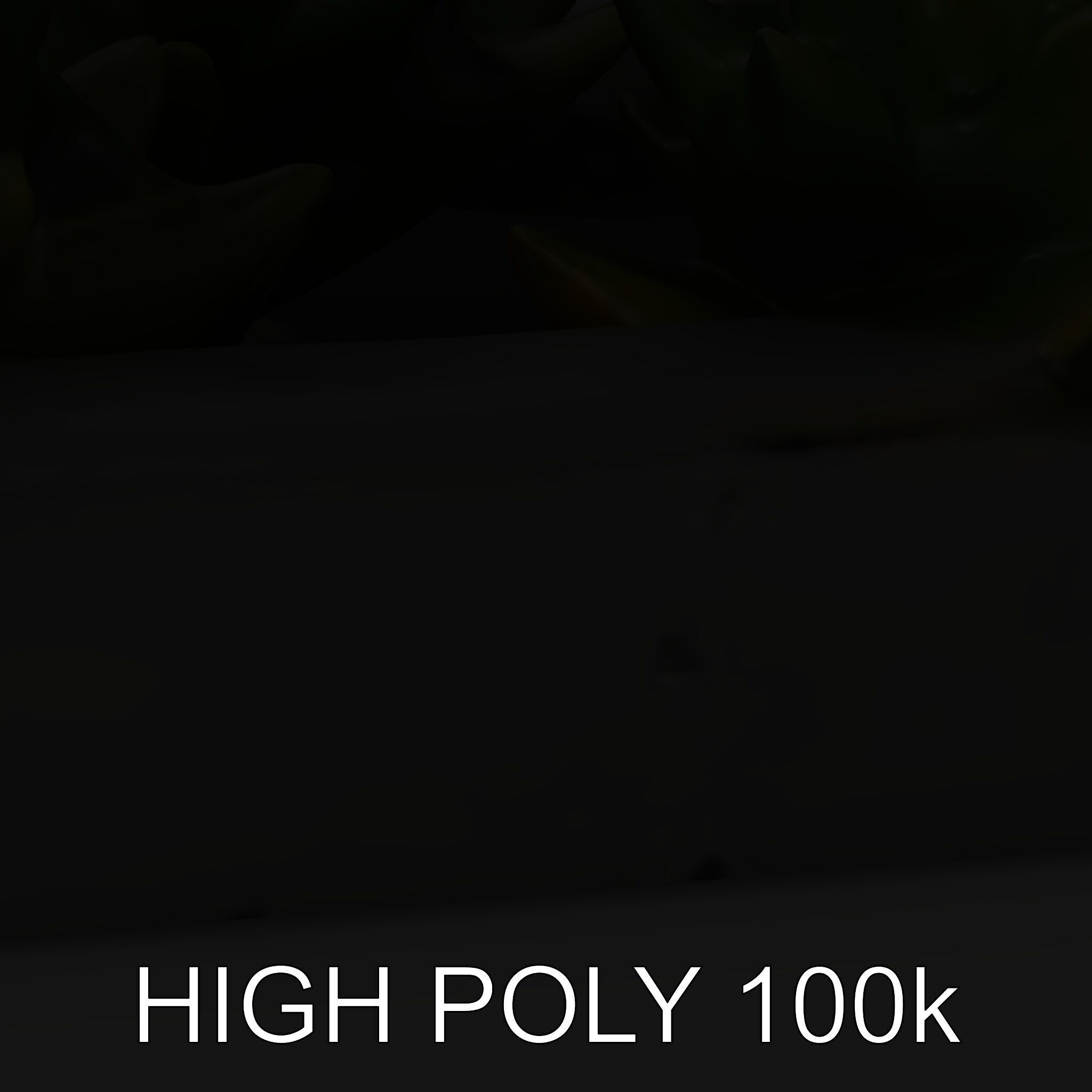 Modern Succulent Planter Box Model Pack Low-poly 3D model_4