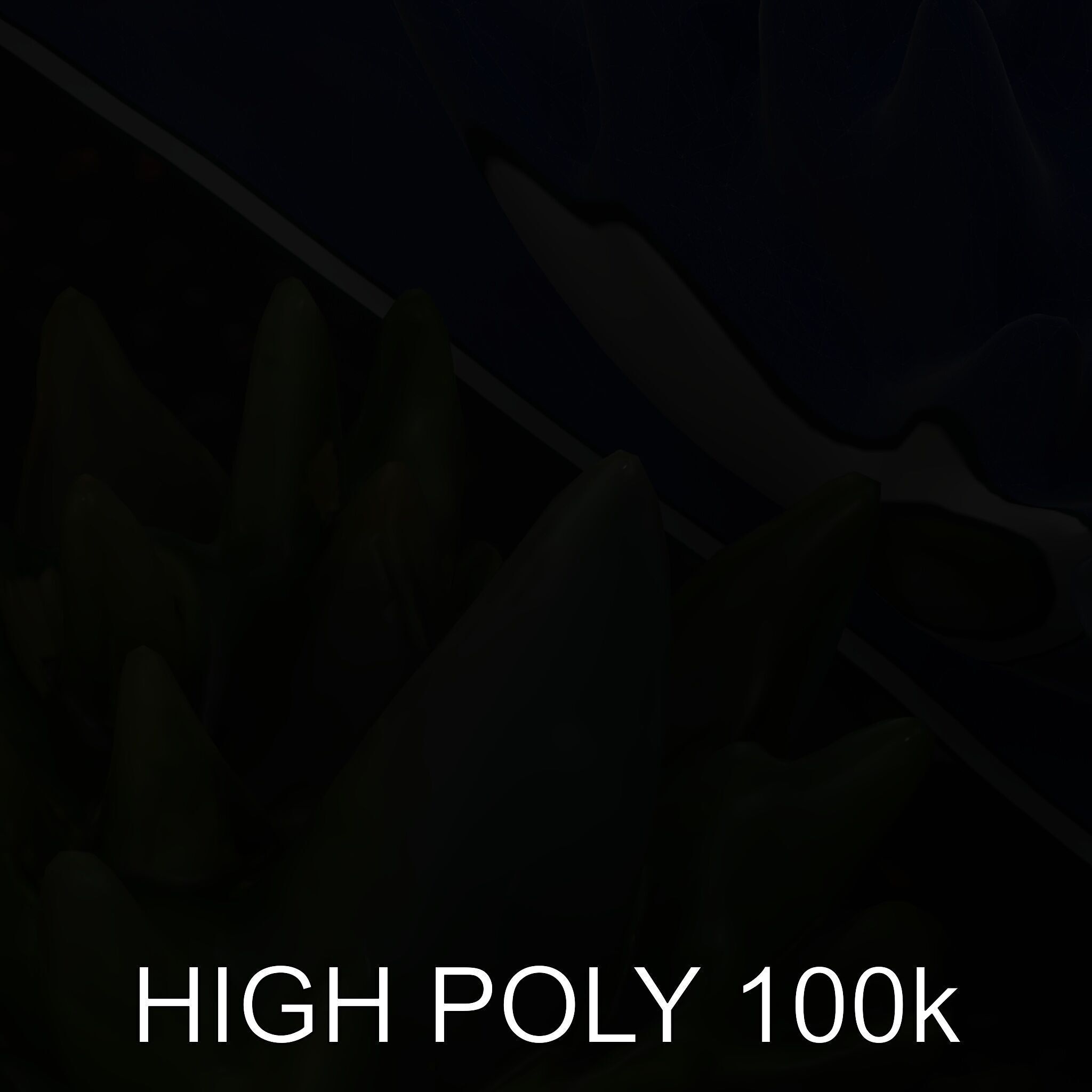 Modern Succulent Planter Box Model Pack Low-poly 3D model_17