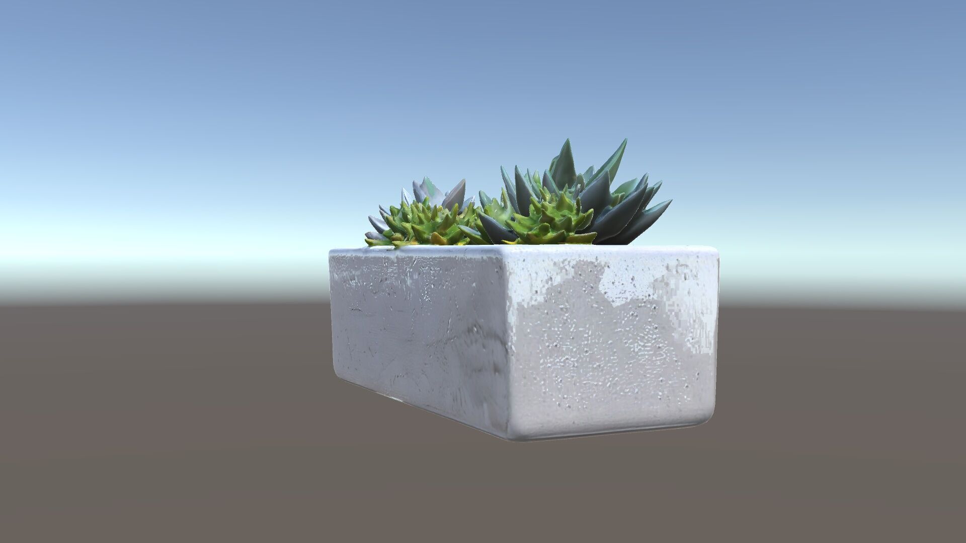 Modern Succulent Planter Box Model Pack Low-poly 3D model_3
