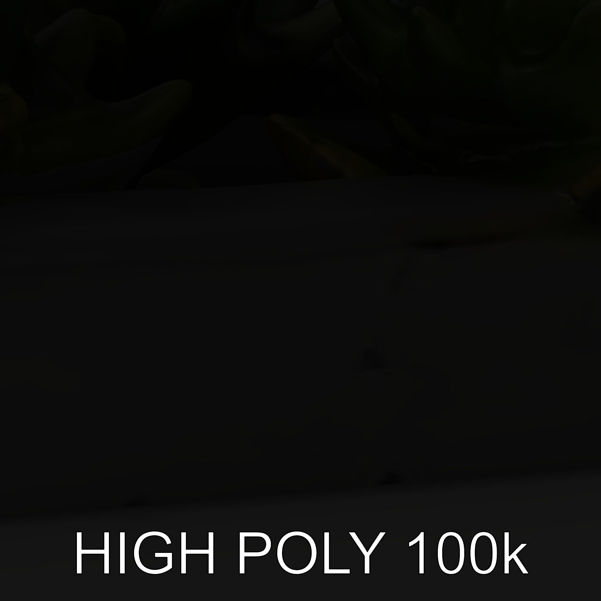 Modern Succulent Planter Box Model Pack Low-poly 3D model_7