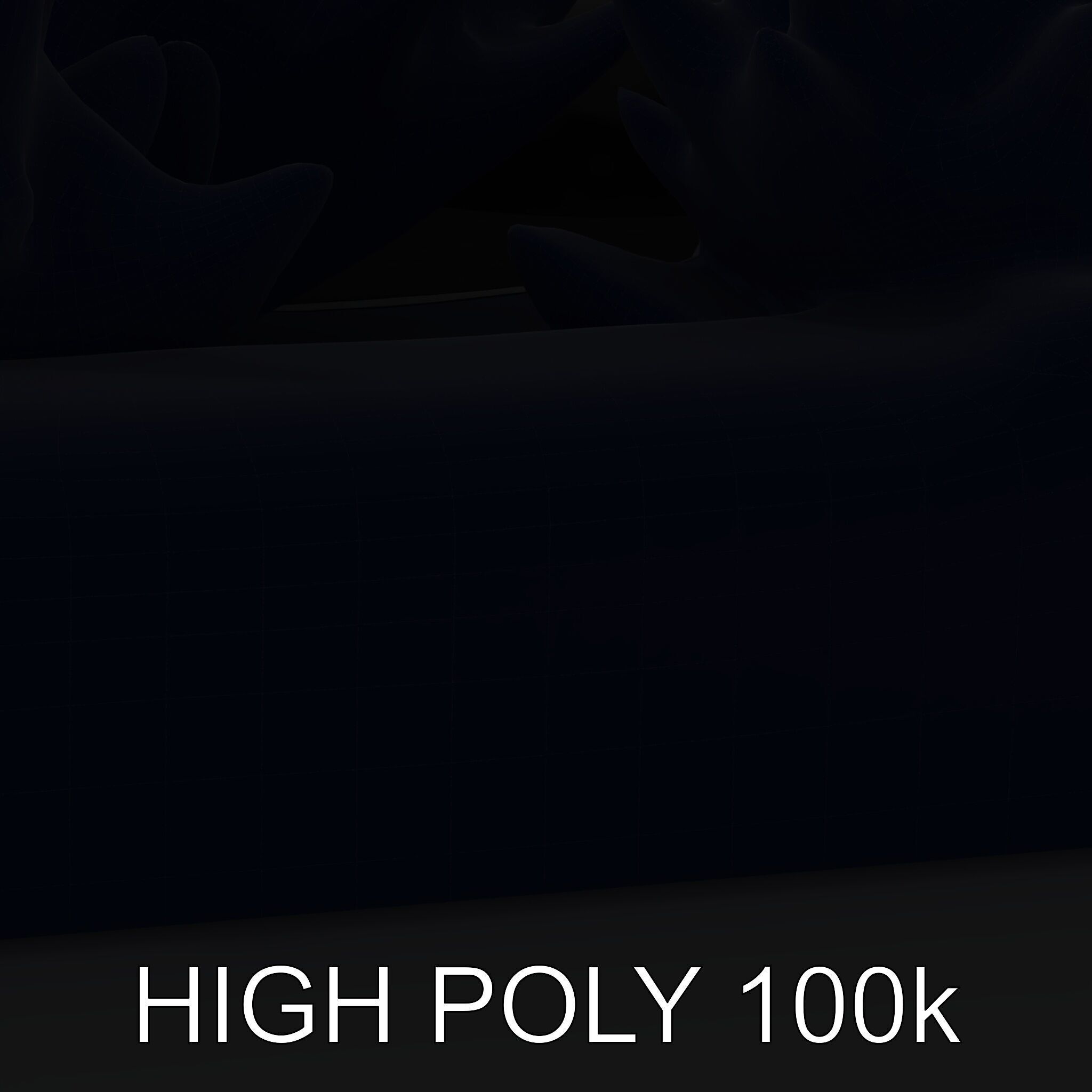 Modern Succulent Planter Box Model Pack Low-poly 3D model_5