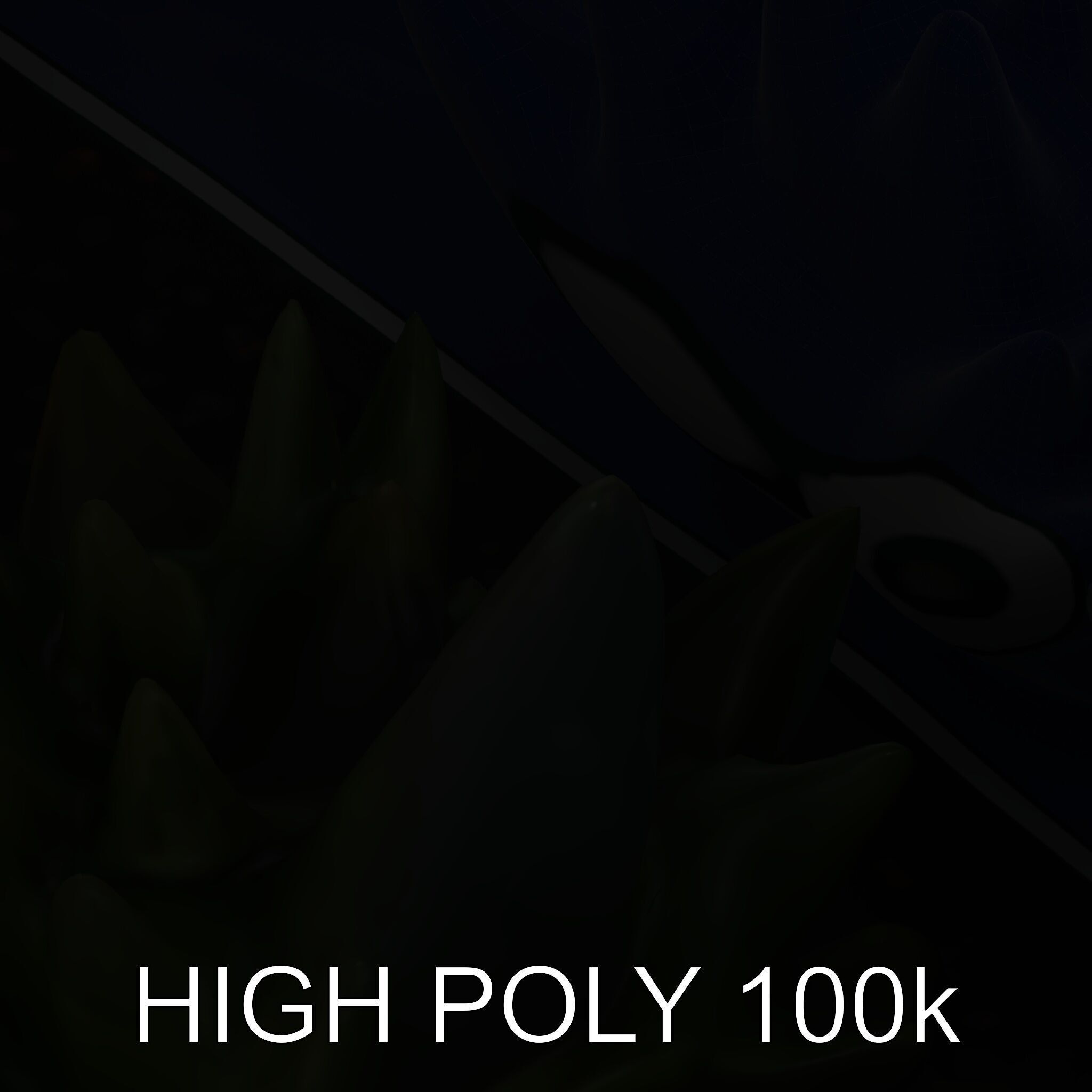 Modern Succulent Planter Box Model Pack Low-poly 3D model_29