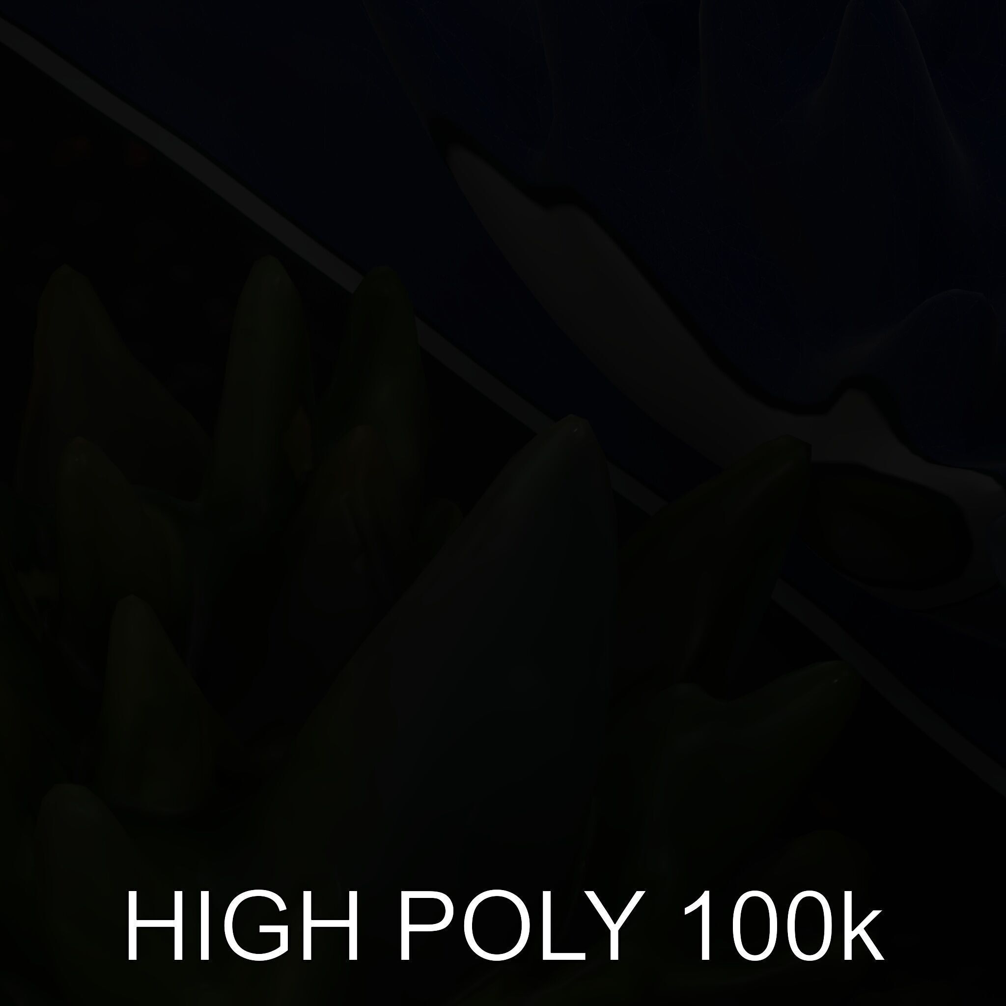 Modern Succulent Planter Box Model Pack Low-poly 3D model_24