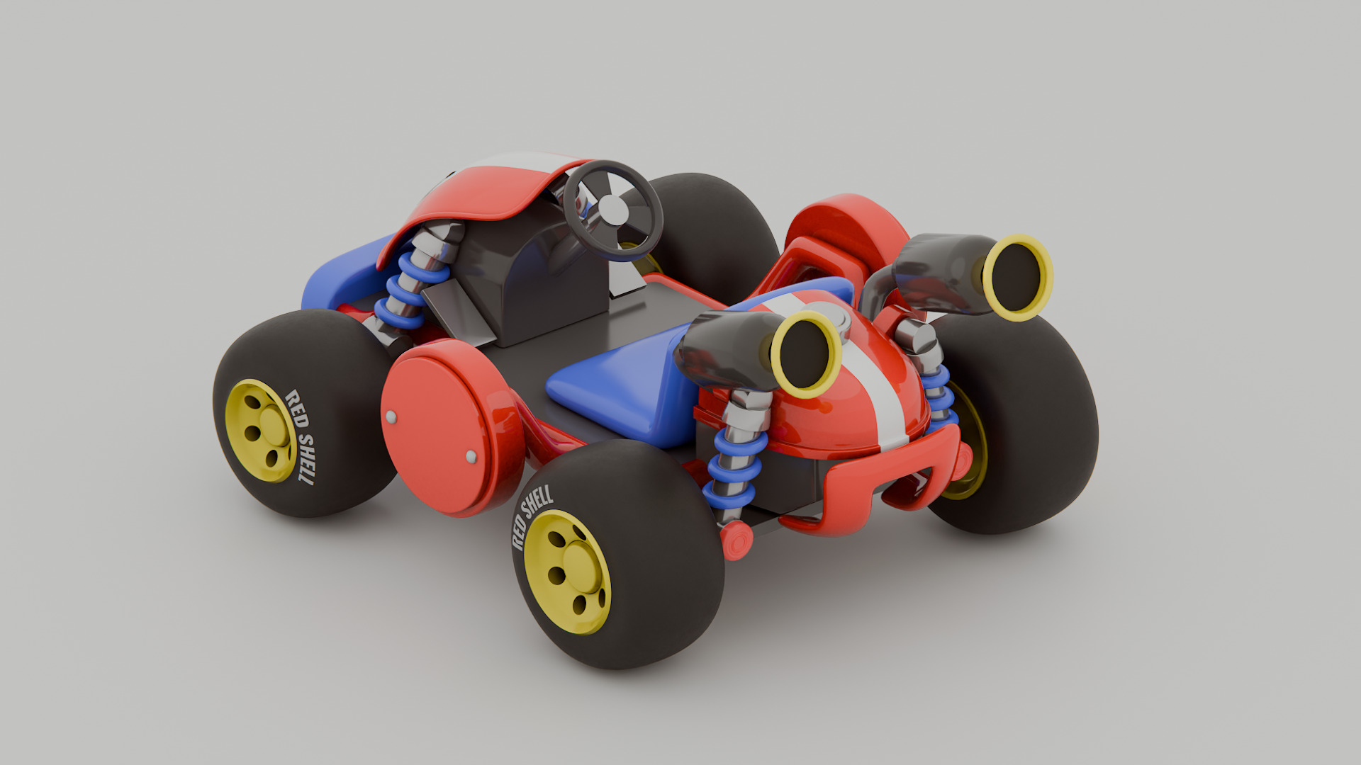 Mario Kart Car 3D Model 3D model_1