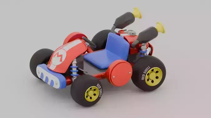Mario Kart Car 3D Model