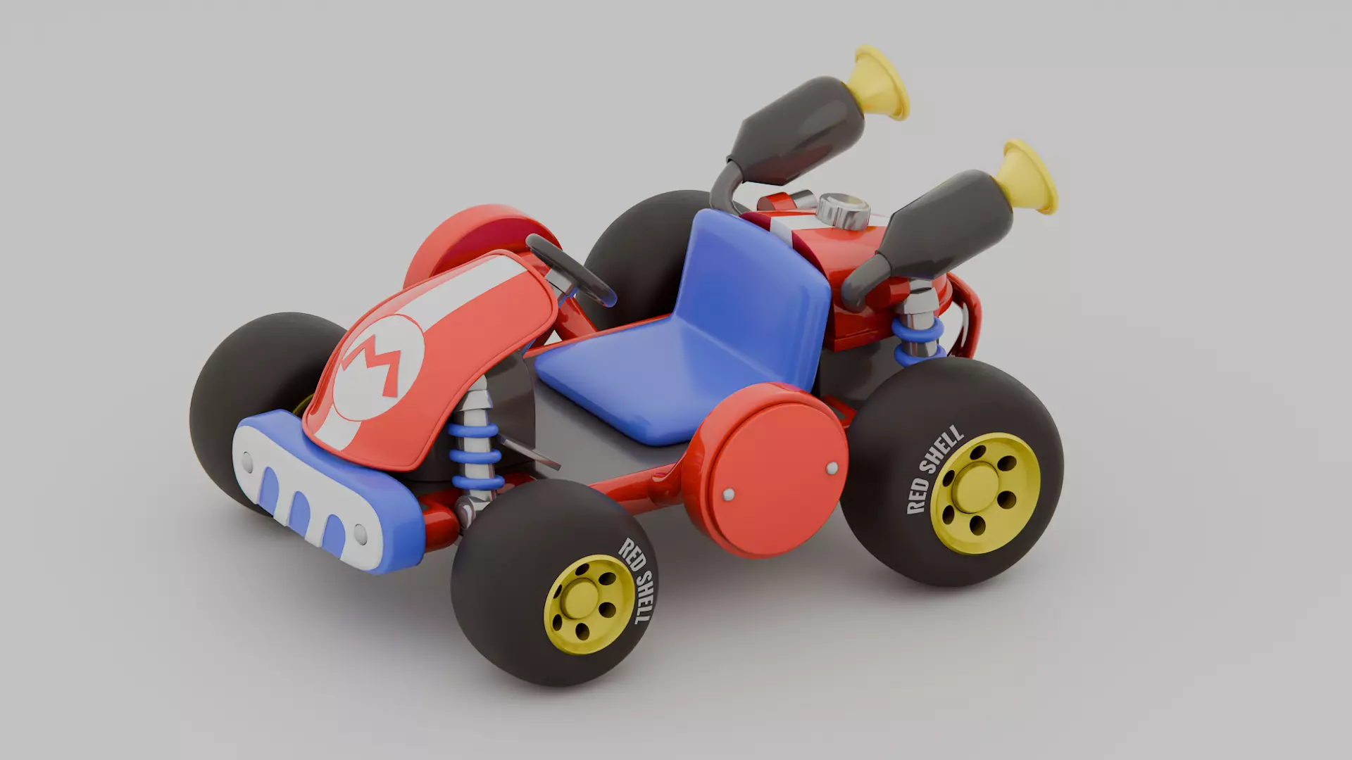 Mario Kart Car 3D Model 3D model_0