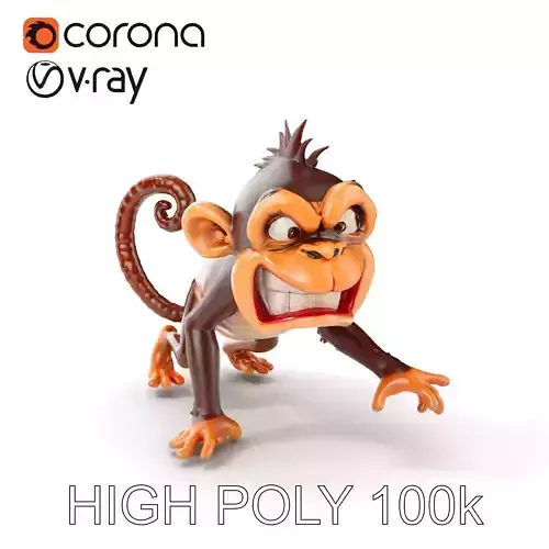 Animated Monkey Character Model Pack