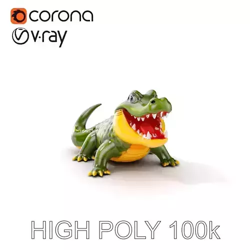 Cartoon Crocodile Model Pack for Animation and Games