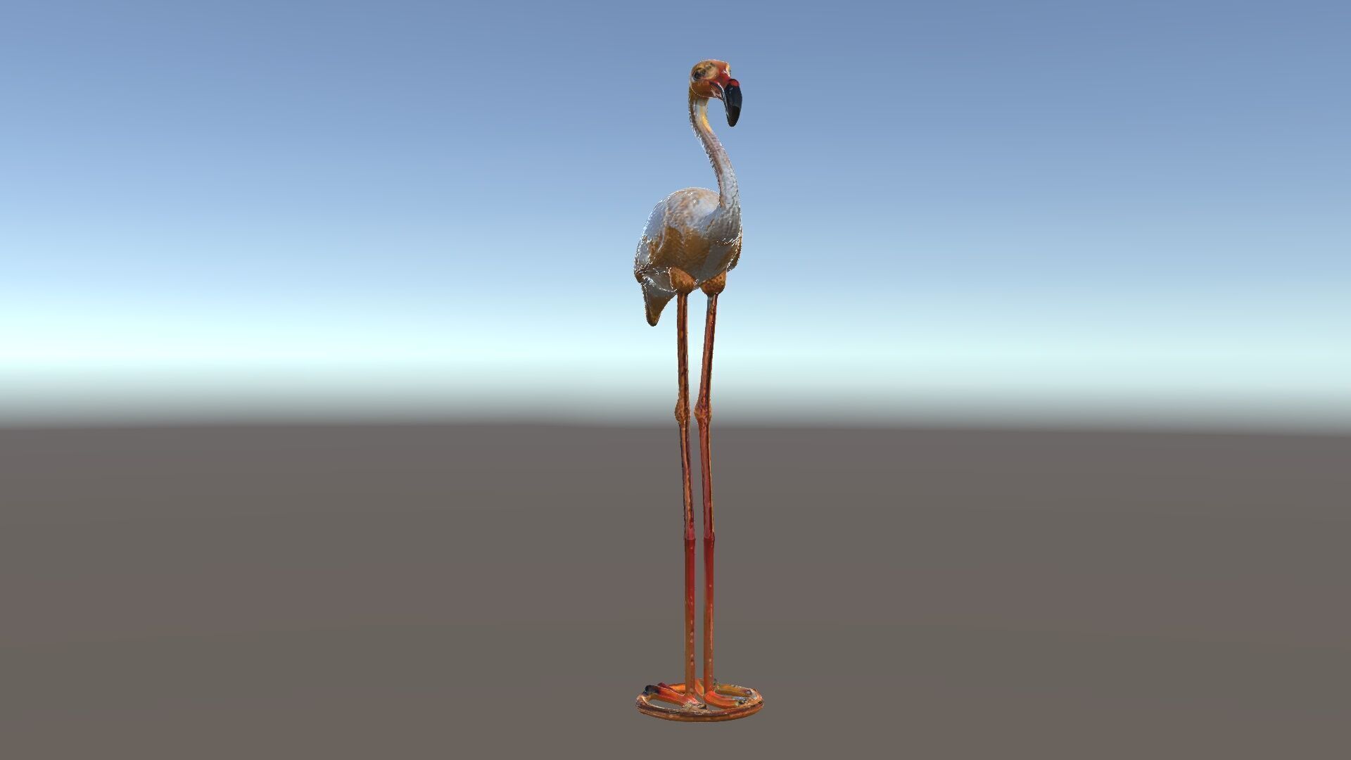 Rustic Flamingo Art Sculpture Model Pack Low-poly 3D model_3