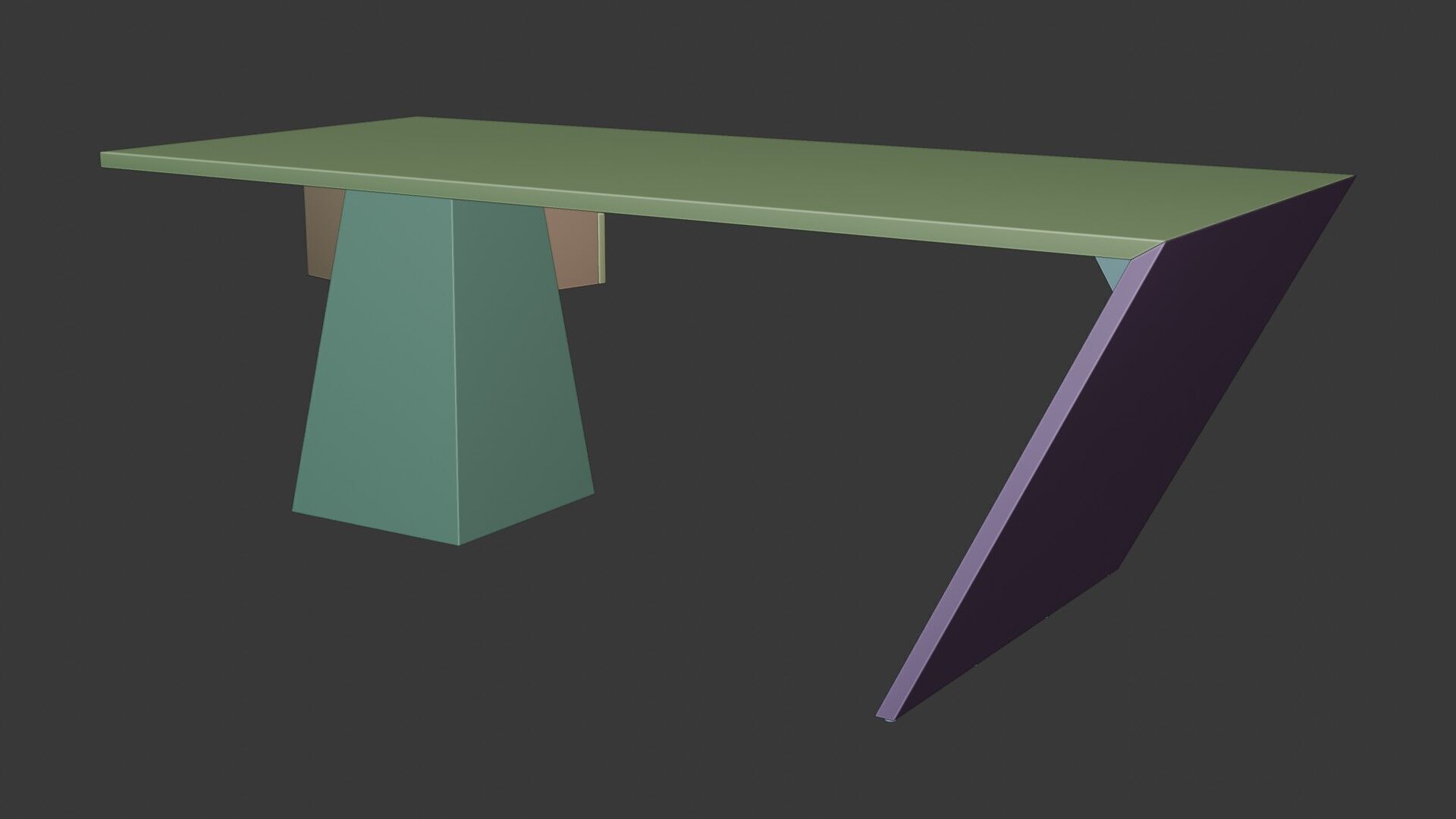 Modern Desk Marble 3D model_20