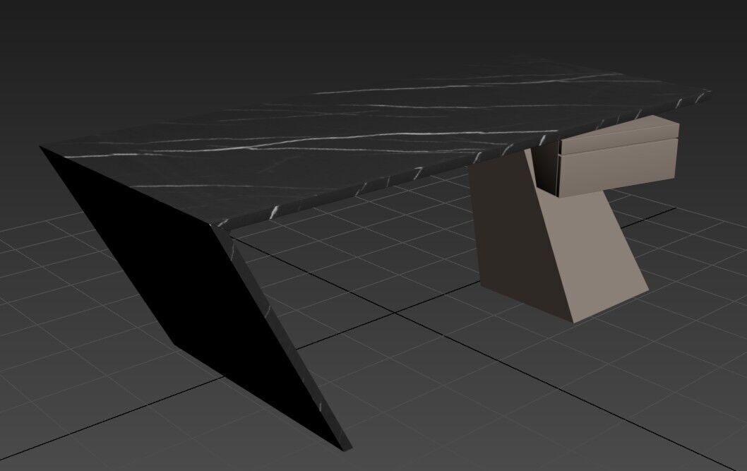 Modern Desk Marble 3D model_33