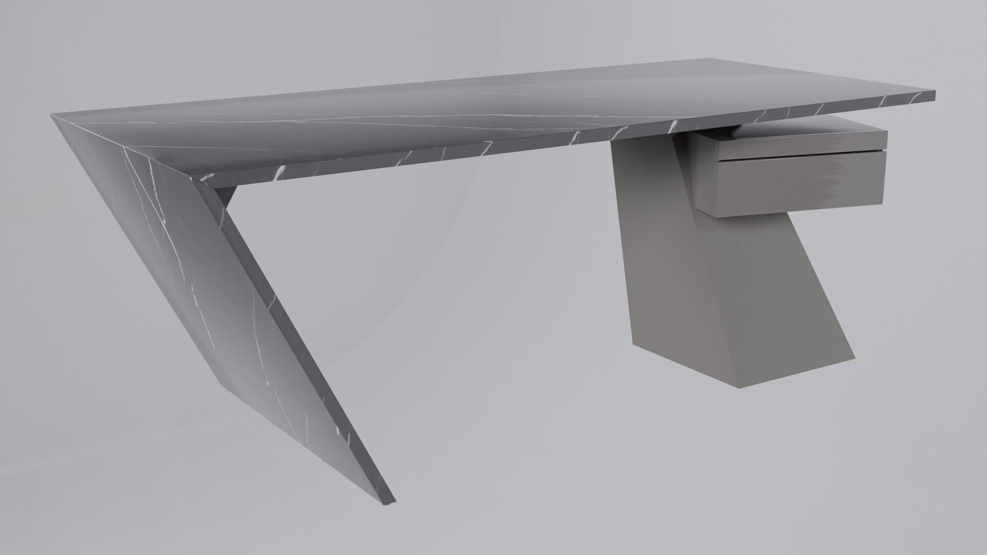 Modern Desk Marble 3D model_18
